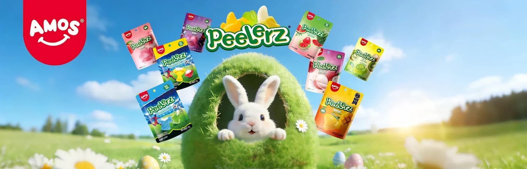 Kẹo dẻo AMOS Peelitz — chiến dịch mùa xuân